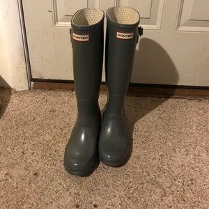 Hunters Gray Rain Boots