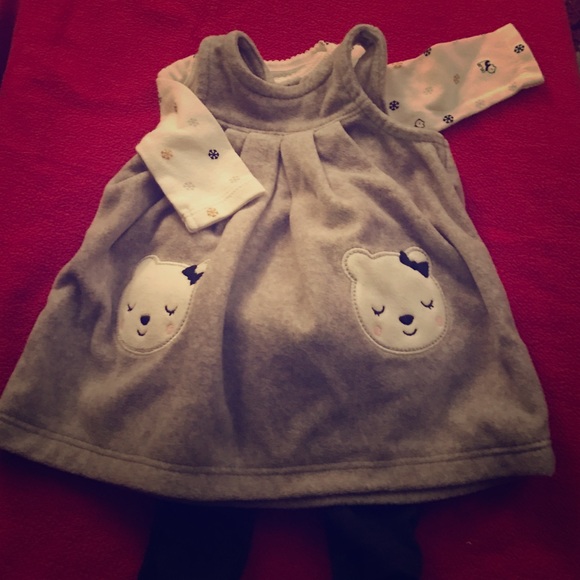 Flannel dress with leggings and shirt - Picture 1 of 3