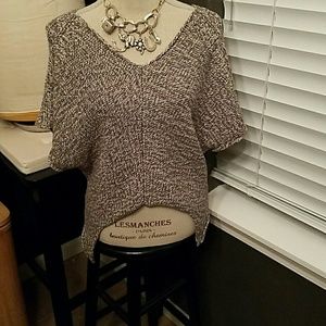 Cut 25 grey and white blend thick knit sweater