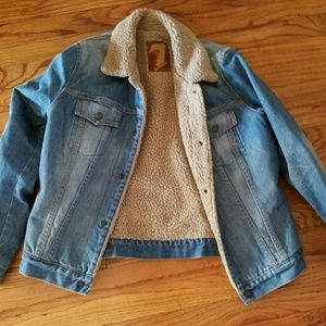 Sherpa denim jacket
