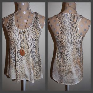 Racer Back Animal Print Top