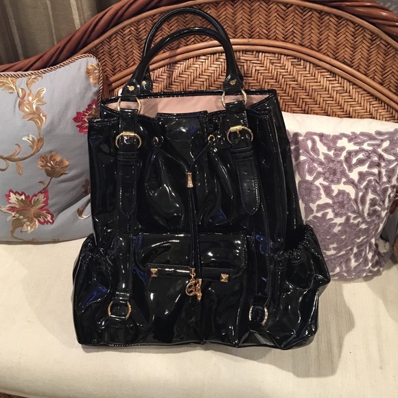 NWOT Black Patent Iman Large  Bag 🎁