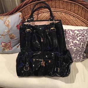 NWOT Black Patent Iman Large  Bag 🎁