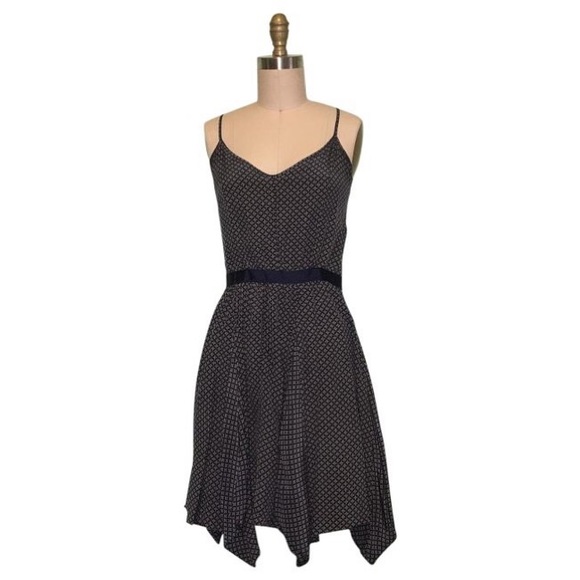 Derek Lamb Blue and White Circle Skirt Dress Sz 0