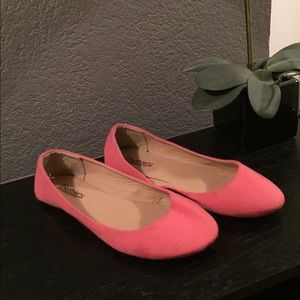 Pink flats