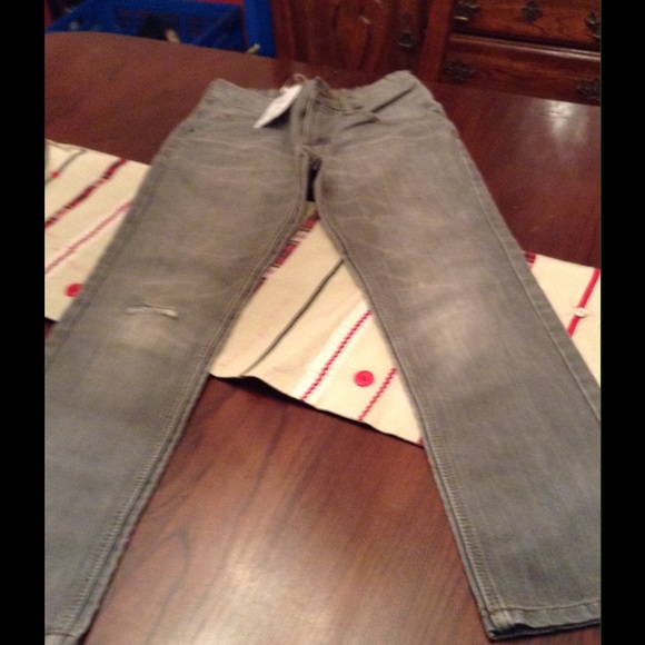 Black distressed Lee dungarees