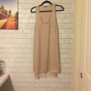 Silky dusty rose peach slip dress