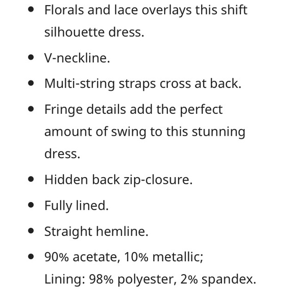 💎Jessica Simpson Gold Fringe Dress NWT! - Picture 8 of 8