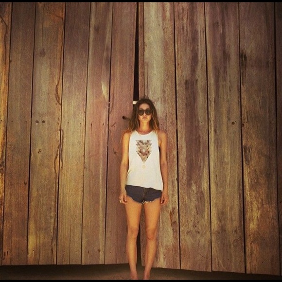 Eidon Ivory Pyramid Tank / Swimsuit Coverup