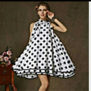 Elegant & Stunning Polka Dot Trapeze Dress