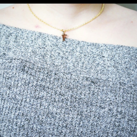 Letter gold choker