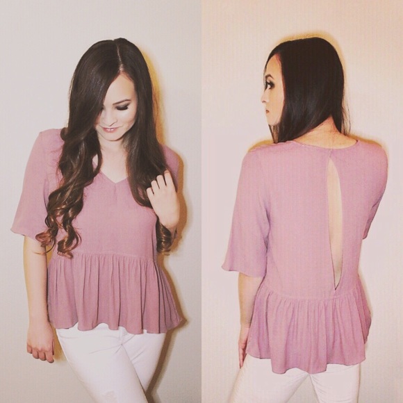 Cream Peplum Top (PRICE FIRM) - Picture 3 of 3