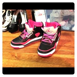 Black and pink air Jordan's