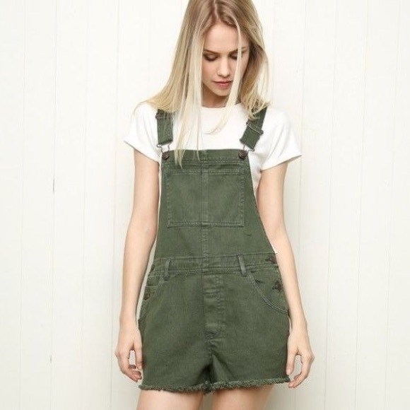 ✨SOLD✨Brandy Melville khaki overall - Picture 3 of 3