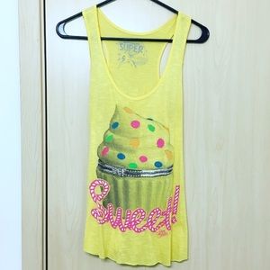 💕 Super Fresh Yellow Sweet Cupcake Tank Top