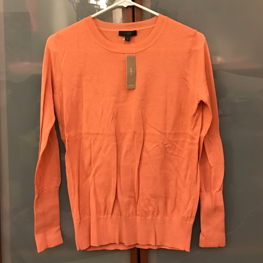 New w tags: coral light sweater