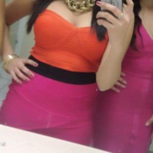 Bebe bandage orange and pink!