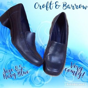 Navy Blue-Loafers. EUC. Too large for me.