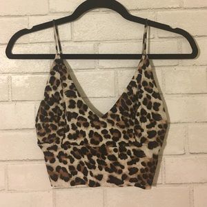 Leopard crop top