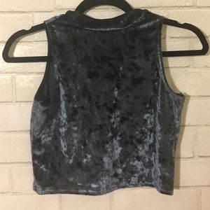 Save on bundle! Blue velvet crop top