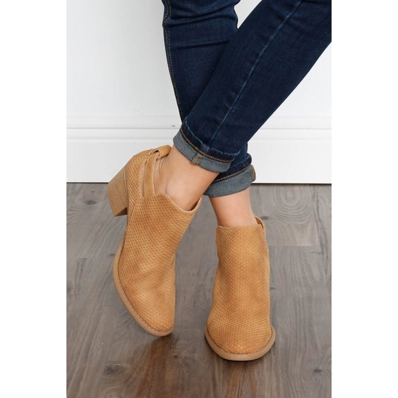 Vegan Suede Ankle Booties - Picture 2 of 4
