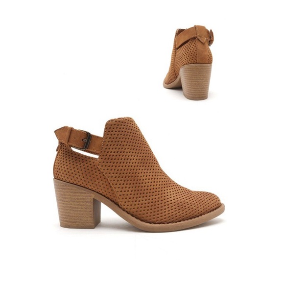 Vegan Suede Ankle Booties - Picture 3 of 4