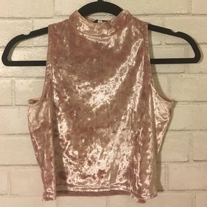 Save on bundle! Pink Velvet crop top