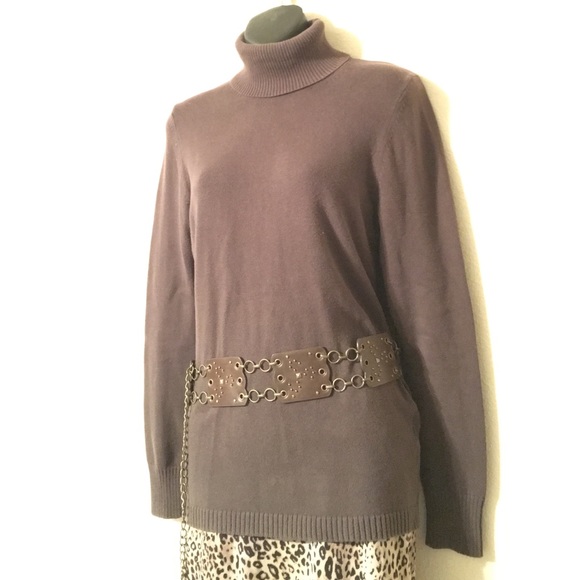 Brown Turtle Neck Sweater - Picture 2 of 3