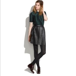 Amazing MADEWELL pleated 100% Leather skirt.
