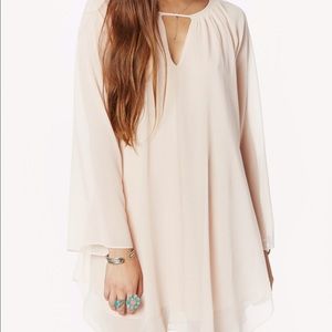 PLANET BLUE/FREE PEOPLE RoryBeca blush flowy dress