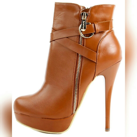 💗LAST PAIR💗 Botties High Heel Cammel - Picture 2 of 7