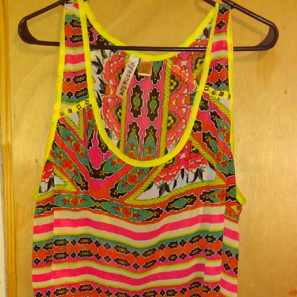 Multicolored Top Studded Shoulders