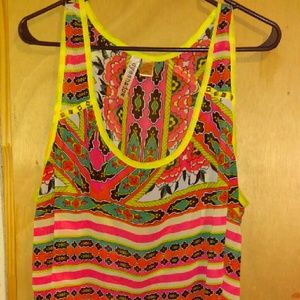 Multicolored Top Studded Shoulders