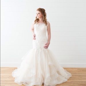 Chloe: Tulle Cap Sleeve Mermaid Wedding Gown
