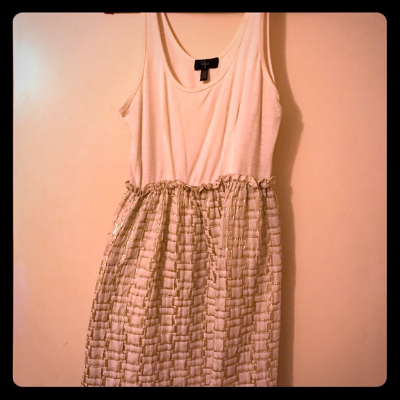 White and gold dress