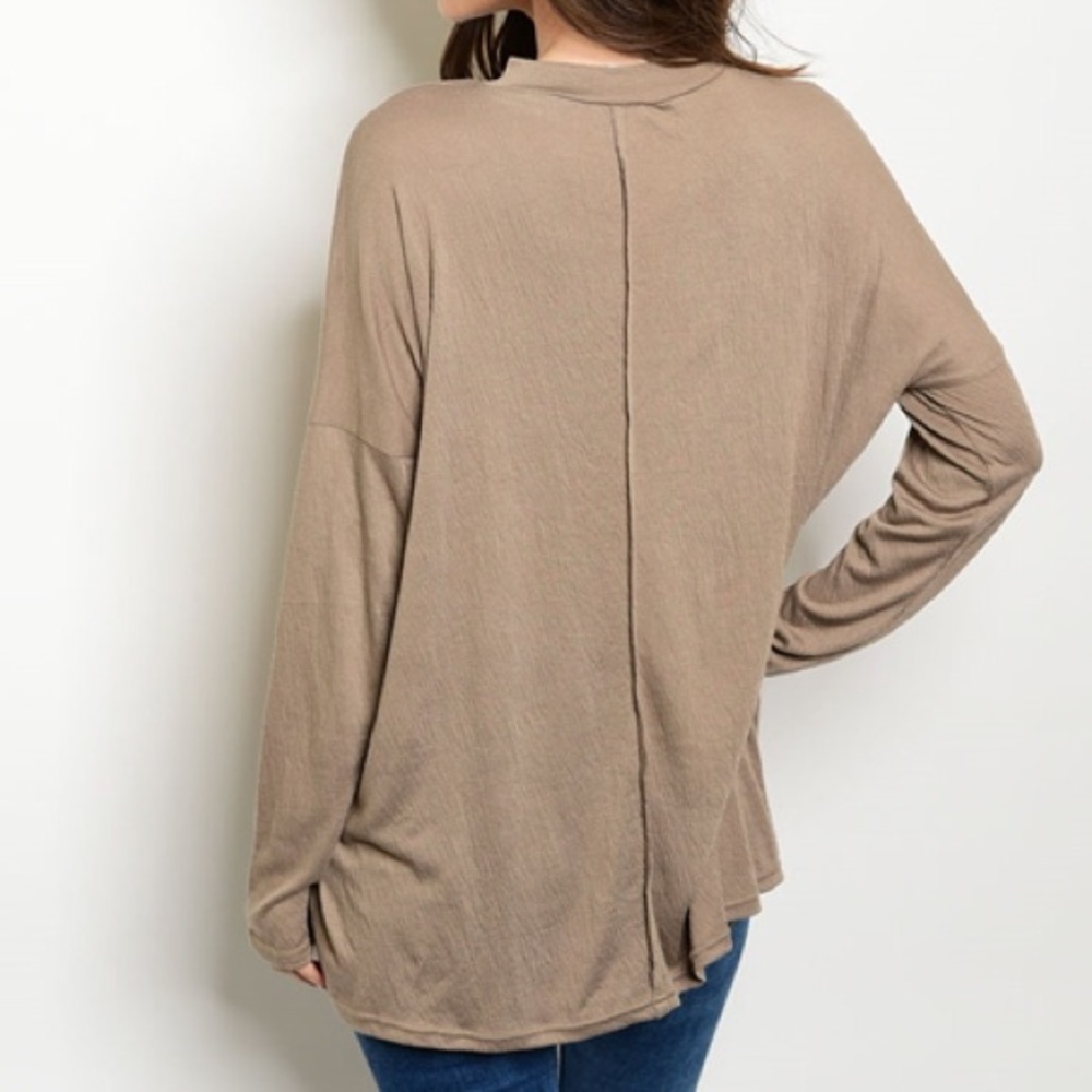 Mocha Tunic Top - Picture 2 of 3