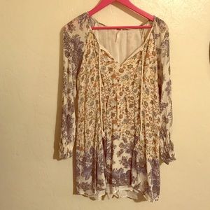 Free people long sleeve boho dress size small