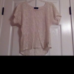Sheer Lace short sleeve shirt