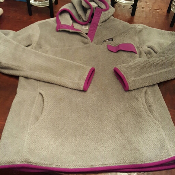 Patagonia retool snap gray with purple worn 1x