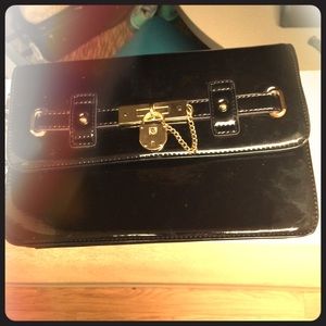 Anne Klein Black Patent Leather Purse