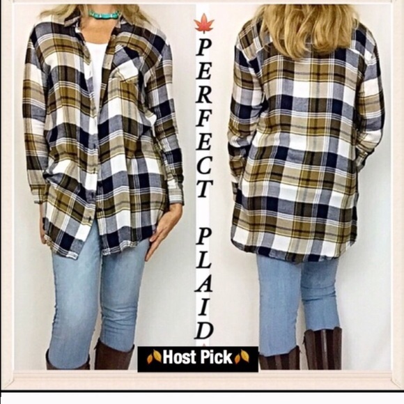 Lightweight Plaid Button Down Shirt Sold - Picture 2 of 3