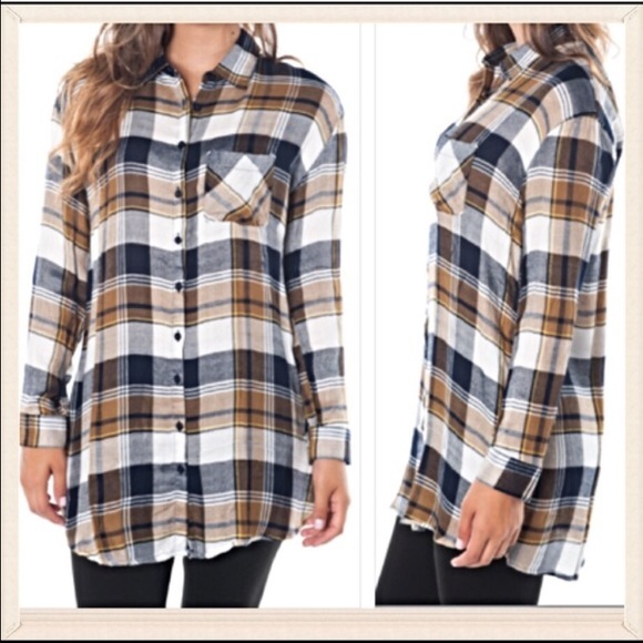 Lightweight Plaid Button Down Shirt Sold - Picture 3 of 3