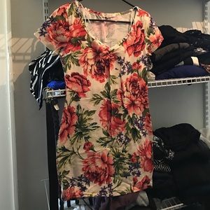 Bandeau floral dress
