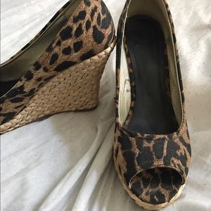 Leopard wedges