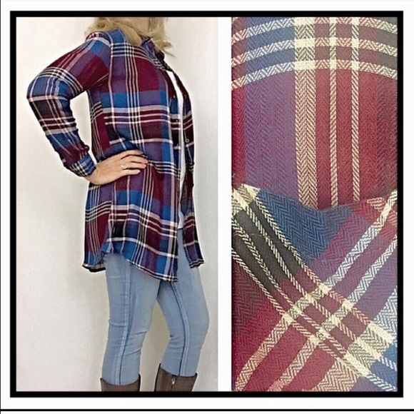 Lightweight Perfect Plaid Button Down Shirt Sold - Picture 4 of 4
