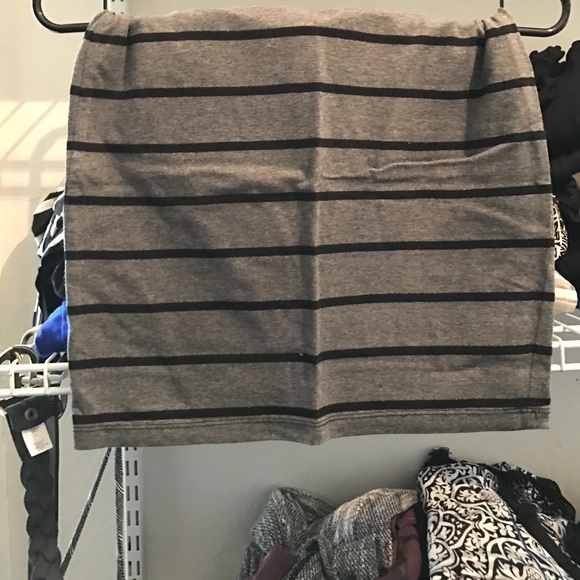 Grey striped skirt