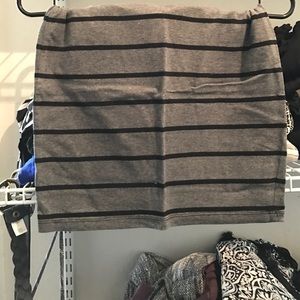 Grey striped skirt