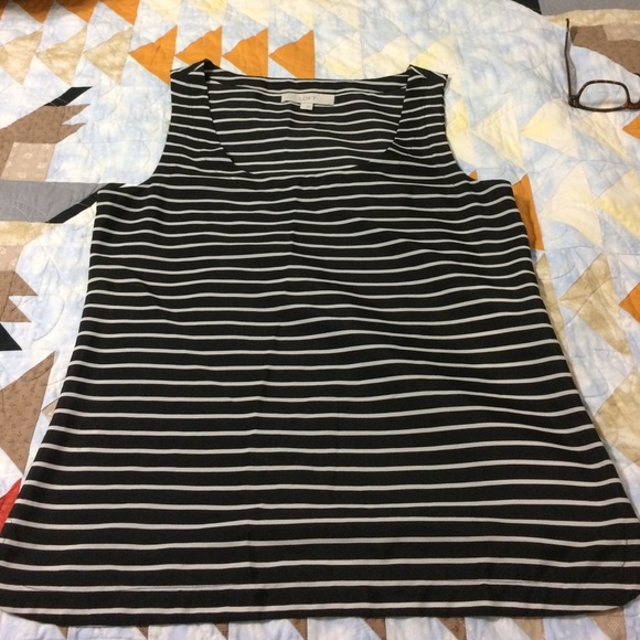 Loft shell black and cream sheer weight tank small