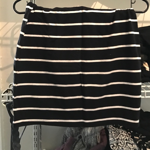 Striped bandeau skirt