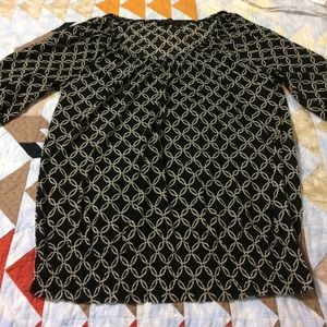 The Limited black and cream blouse sheer size s.